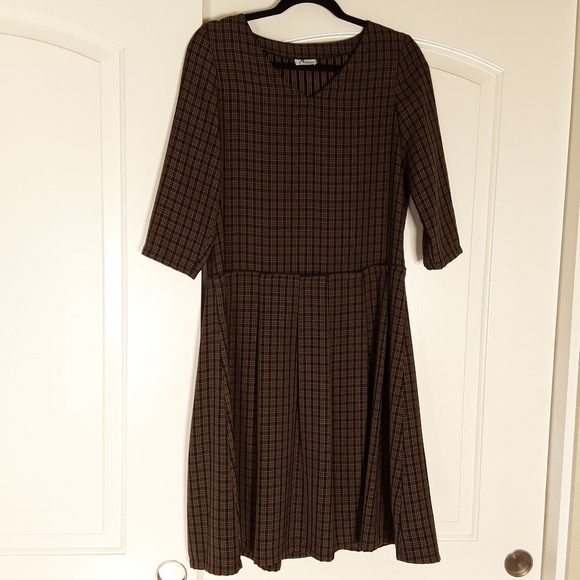 Nagano Dresses & Skirts - 👗Nagano Brown and Black Plaid Dress